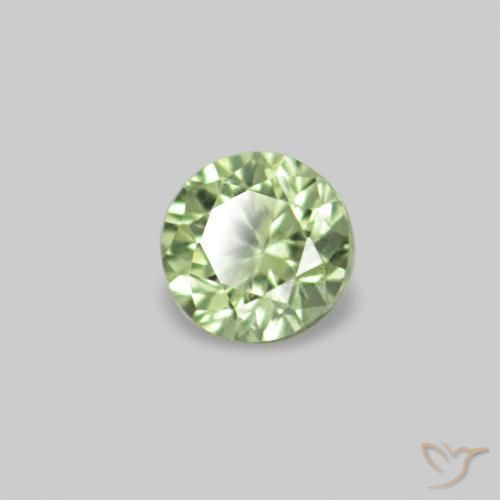 Gemas de Zafiro Verde muy claro natural de 2.26 ct, Redondo, VS