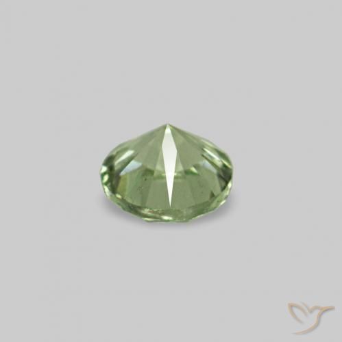 Gemas de Zafiro Verde muy claro natural de 2.26 ct, Redondo, VS