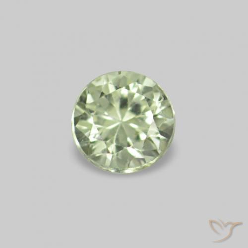 Gemas de Zafiro Verde muy claro natural de 2.26 ct, Redondo, VS