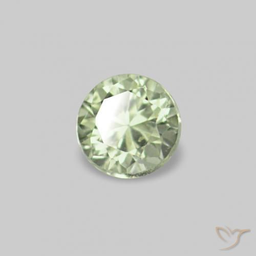 Gemas de Zafiro Verde muy claro natural de 2.26 ct, Redondo, VS