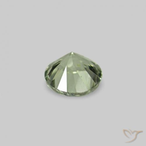 Gemas de Zafiro Verde muy claro natural de 2.26 ct, Redondo, VS