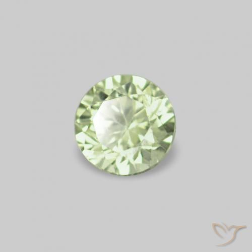 Gemas de Zafiro Verde muy claro natural de 2.26 ct, Redondo, VS