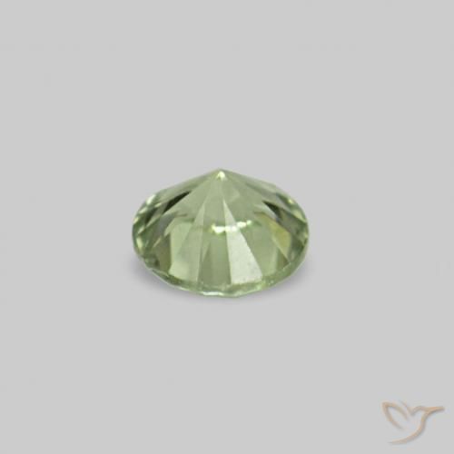 Gemas de Zafiro Verde muy claro natural de 2.26 ct, Redondo, VS