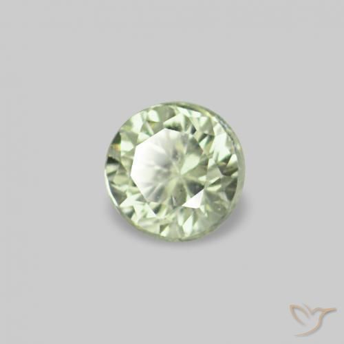 Gemas de Zafiro Verde muy claro natural de 2.26 ct, Redondo, VS