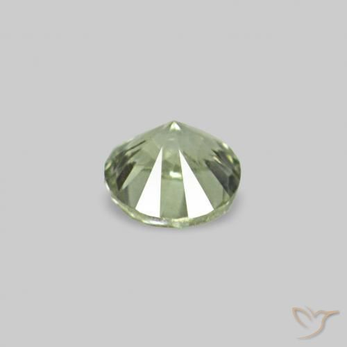 Gemas de Zafiro Verde muy claro natural de 2.26 ct, Redondo, VS