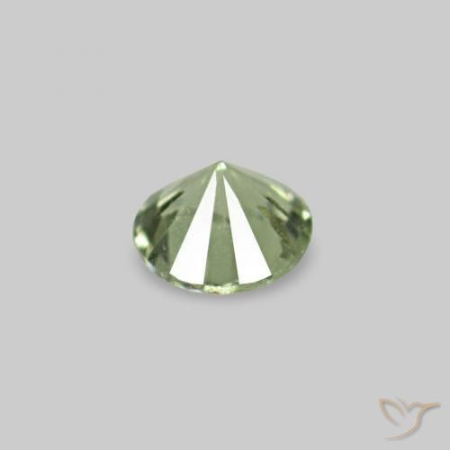 Gemas de Zafiro Verde salvia muy claro natural de 2.26 ct, Redondo, VS