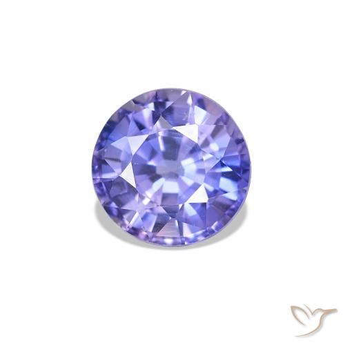0.77ct Azul violeta intenso Zafiro, Redondo, VVS-VS