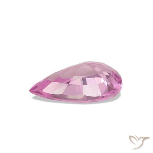 Zafiro Rosado medio natural de 0.80 ct, En forma de pera, VS