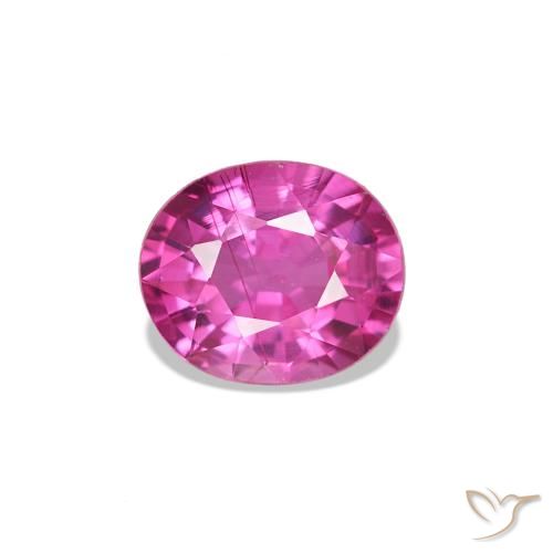Zafiro Rosa oscuro natural de 0.62 ct, Corte Óvalo, VS