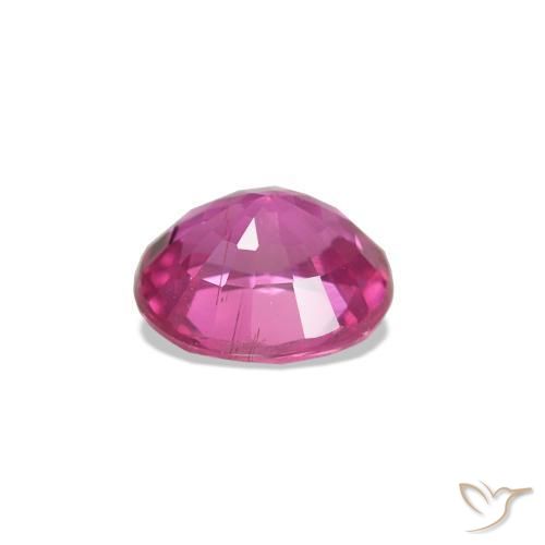 Zafiro Rosa oscuro natural de 0.62 ct, Corte Óvalo, VS