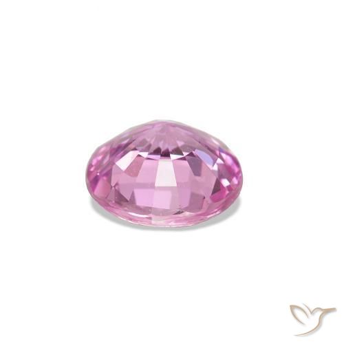 Zafiro Rosado púrpura real claro natural de 0.51 ct, Corte Redondo, VS