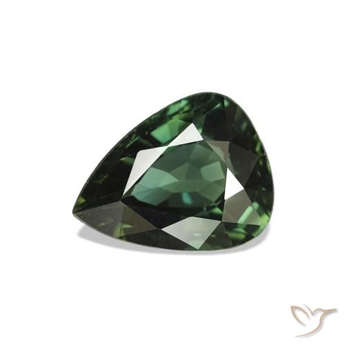 1.48ct Verde oscuro Zafiro, En forma de pera, VVS-VS