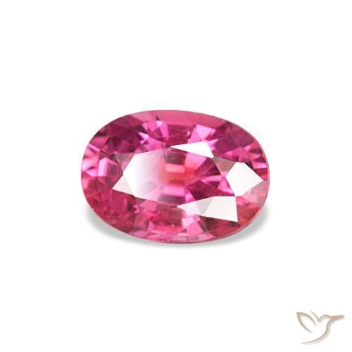 Zafiro Magenta intenso natural de 0.58 ct, Corte Óvalo, VS