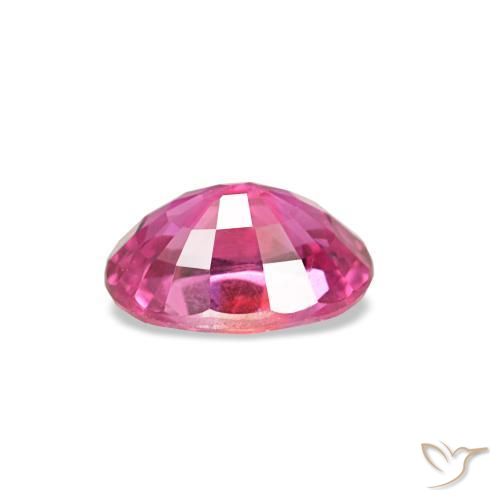 Zafiro Magenta intenso natural de 0.58 ct, Corte Óvalo, VS