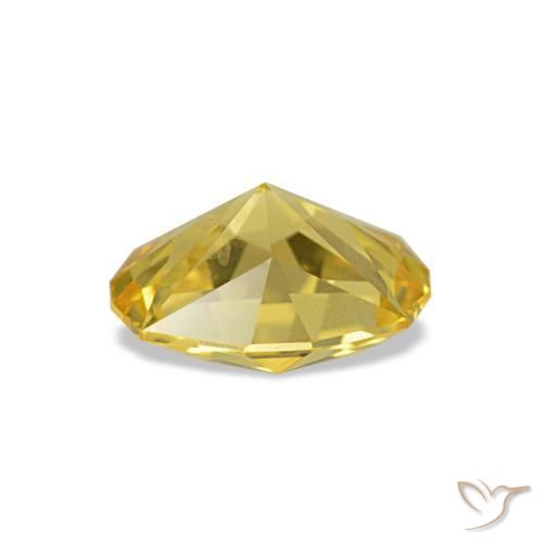 Zafiro Amarillo natural de 0.92 ct, Corte Óvalo, VS