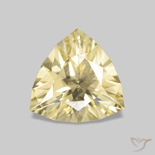 Zafiro Amarillo-dorado claro natural de 1.06 ct, Trillón, VS