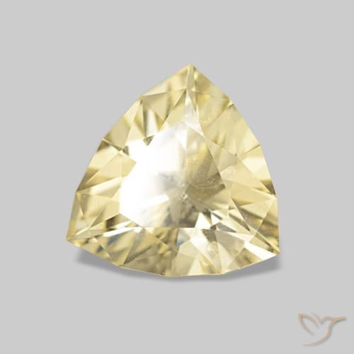 Zafiro Amarillo-dorado claro natural de 1.06 ct, Trillón, VS