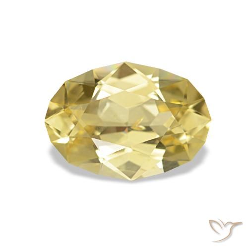 Zafiro Amarillo-dorado claro natural de 1.46 ct, Corte Óvalo, VS