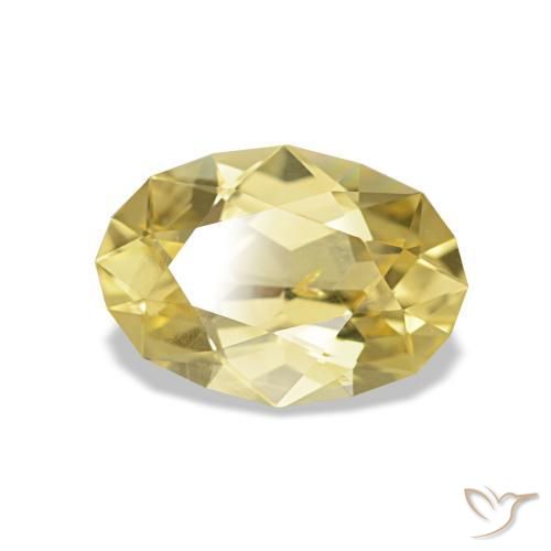 Zafiro Amarillo-dorado claro natural de 1.46 ct, Corte Óvalo, VS