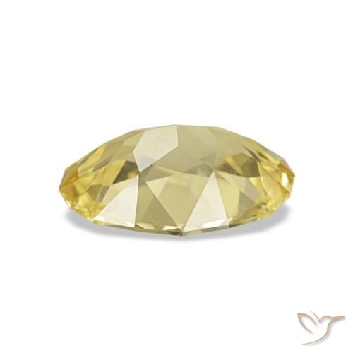 Zafiro Amarillo-dorado claro natural de 1.46 ct, Corte Óvalo, VS