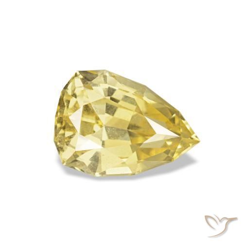Zafiro Dorado claro natural de 0.86 ct, Trillón, VS