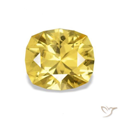 1.06ct Amarillo medio Zafiro, Forma Cojín, VS