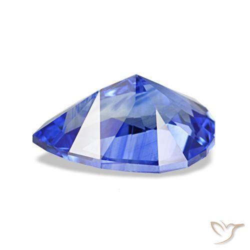 Zafiro Azul aciano natural de 1.55 ct, En forma de pera, VVS