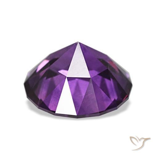 Zafiro violeta natural de 3,81 ct, corte redondo, VS