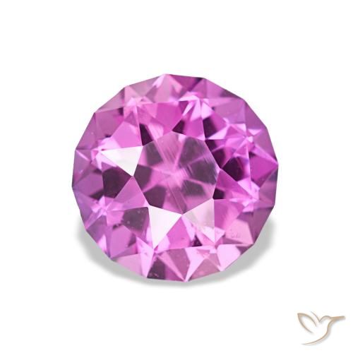 Zafiro púrpura de 1,46 ct, redondo, VS