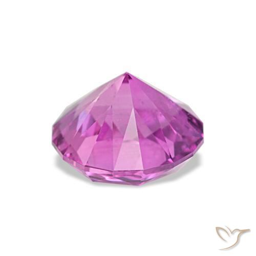 Zafiro púrpura natural de 1,46 ct, corte redondo, VS