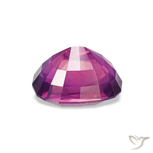 Zafiro púrpura natural de 1,26 ct, corte cojín, VS