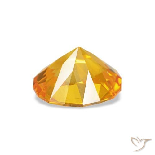 Zafiro dorado natural de 0,92 ct, corte óvalo, VVS