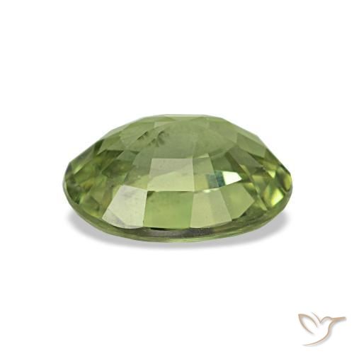 Zafiro verde natural de 1,04 ct, corte óvalo, VS-SI