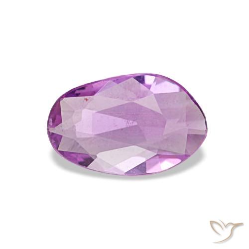 Zafiro púrpura natural de 0,43 ct, forma elegante, VVS-VS