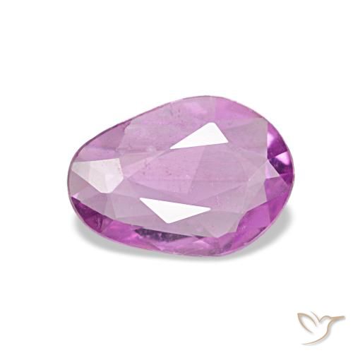 Zafiro púrpura natural de 0,51 ct, forma elegante, VVS-VS
