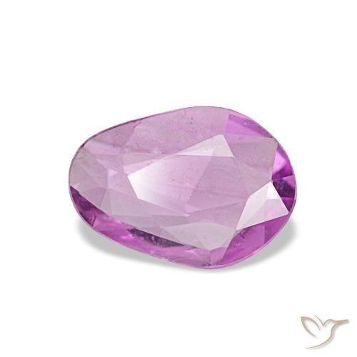 Zafiro púrpura natural de 0,51 ct, forma elegante, VVS-VS