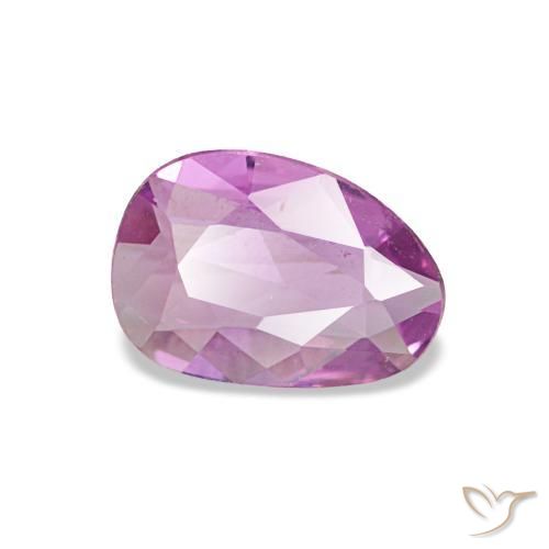Zafiro púrpura natural de 0,44 ct, forma elegante, VVS-VS