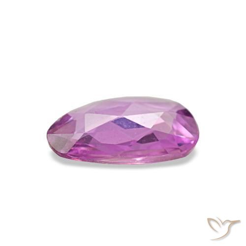 Zafiro púrpura natural de 0,44 ct, forma elegante, VVS-VS