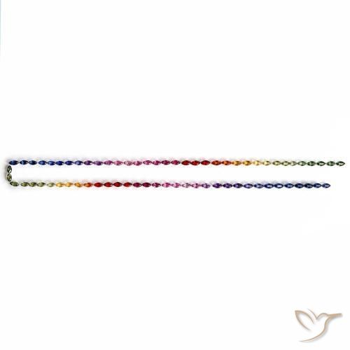 Gemas de zafiro multicolor natural de 11,34 ct, marquesa, VS