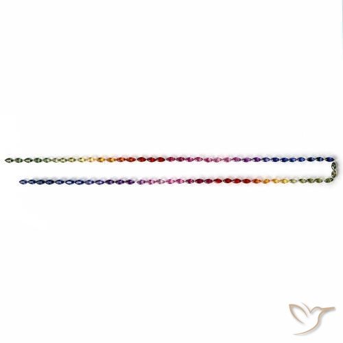 Gemas de zafiro multicolor natural de 11,34 ct, marquesa, VS