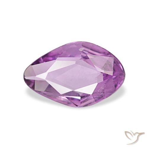 Zafiro púrpura natural de 0,52 ct, forma elegante, VVS-VS
