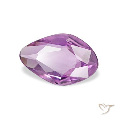 Zafiro púrpura natural de 0,52 ct, forma elegante, VVS-VS