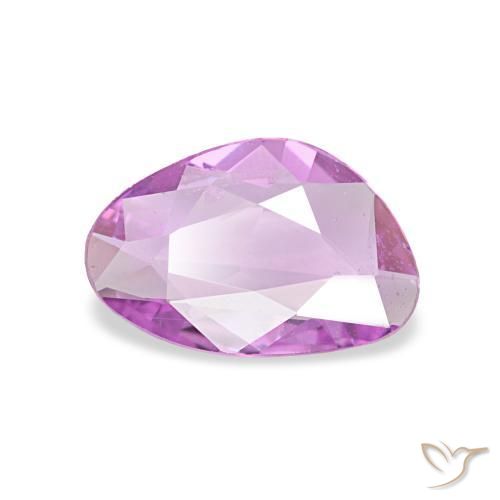 Zafiro púrpura natural de 0,47 ct, forma elegante, VVS-VS