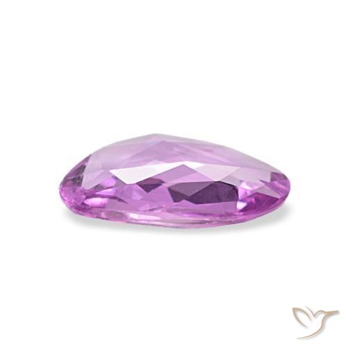 Zafiro púrpura natural de 0,47 ct, forma elegante, VVS-VS