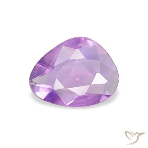 Zafiro púrpura natural de 0,37 ct, forma elegante, VVS-VS
