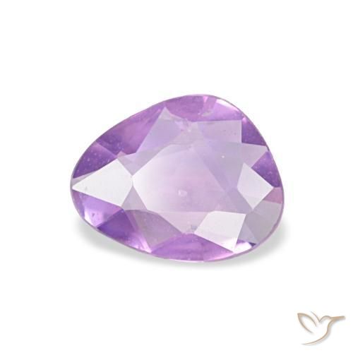 Zafiro púrpura natural de 0,37 ct, forma elegante, VVS-VS