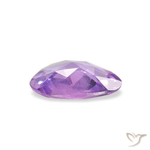 Zafiro púrpura natural de 0,37 ct, forma elegante, VVS-VS