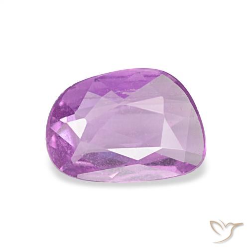 Zafiro púrpura natural de 0,58 ct, forma elegante, VVS-VS