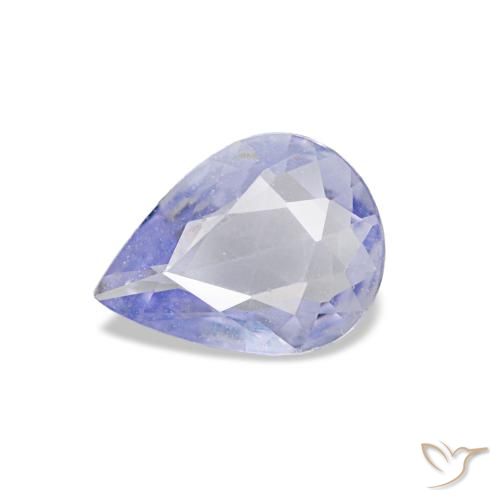 Zafiro azul natural de 0,53 ct, en forma de pera, VVS-VS