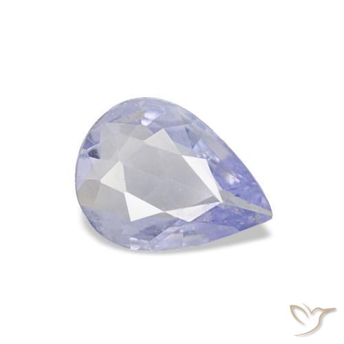 Zafiro azul natural de 0,53 ct, en forma de pera, VVS-VS